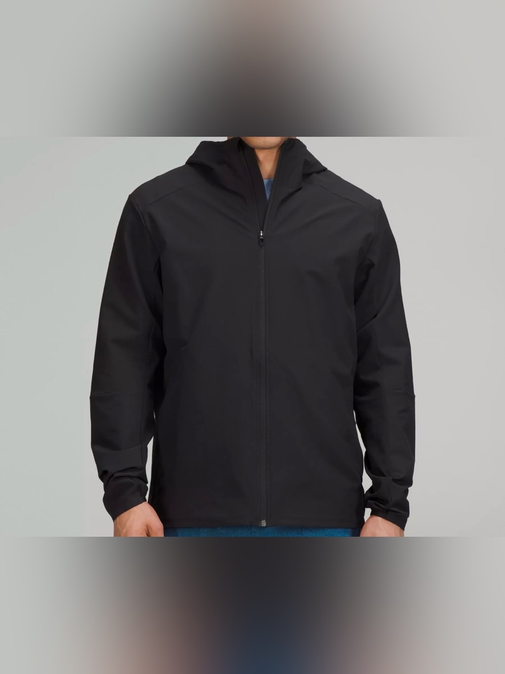 Lululemon Men's Warp Light Packable Black Hooded Jacket